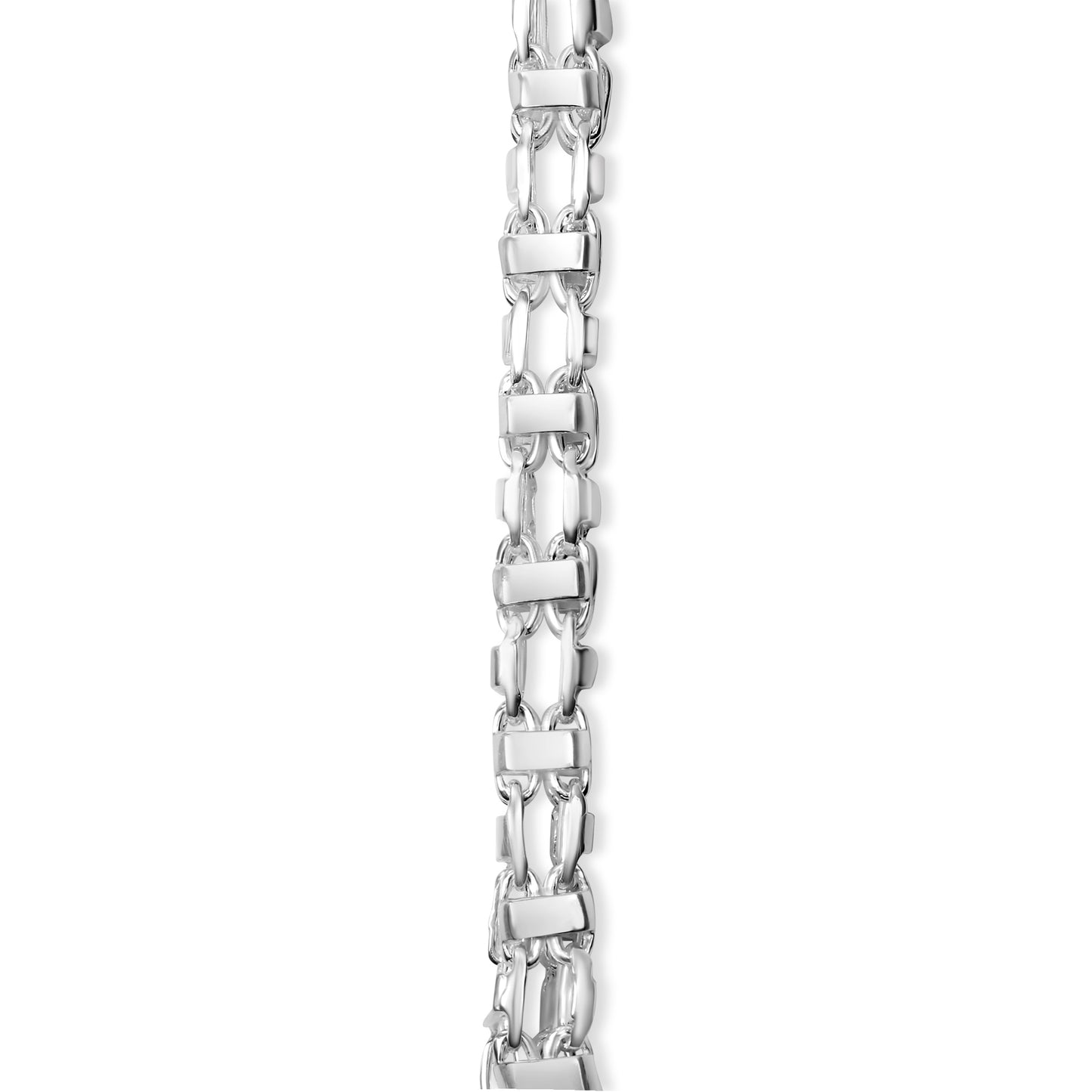 Collier Fantasiekette 925/- Sterling Silber versilbert 60cm