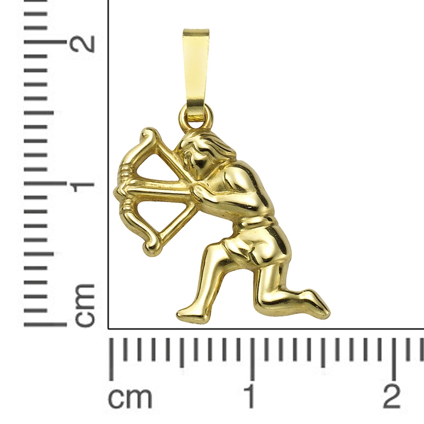 Anhänger aus 585/- Gelbgold glanz Sternzeichen Schütze